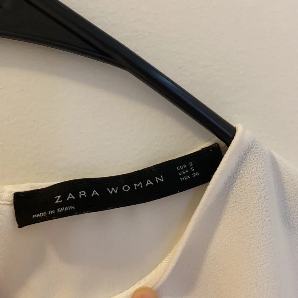 - Zara white puff sleeve blouse